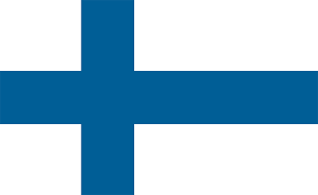 White flag of finland with blue cross on blue sky background with clouds. Flag Of Finland Britannica