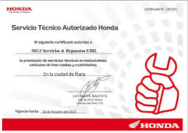 Honda Servicio Técnico Autorizado