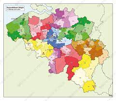 Belgium Zip Code Map Digital 1 And 2-Digit Postcode Map Belgium 750 | The World Of Maps.com