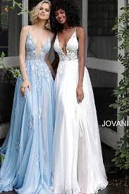 Jovani 58632 Light Blue Floral Embroidered Prom Dress Light Blue Prom Dress Prom Dresses Jovani Prom Dresses Long Blue