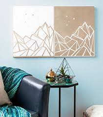 Mountain Art Joann Jo Ann Canvas Painting Diy Diy Mountain Wall Art Mountain Art