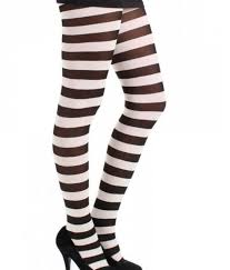 Black And White Striped Tights Horizontal White Striped Tights For Women Soft And Durable Two Tone Etsy In 2020 Striped Tights White Stripe Black Tights