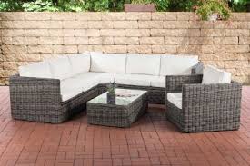 Clp Polyrattan Lounge Tibera Mit Stauraum Gartenset Bestehend Aus Einem Ecksofa Einem Sessel Und Einem Beistellti Lounge Mobel Gartenmobel Rattan Lounge Mobel