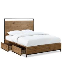 Queen bed set is built in your choice of finish, putting the manhattan queen platform bed at the center of your space, backed by matching headboard and night tables. Furniture Gatlin Storage Queen Platform Bed Created For Macy S Reviews Furniture Macy S