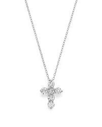 At diamond and gold warehouse, we specialize in creating custom diamond engagement rings, custom jewelry, bridal jewelry and more. Bloomingdale S Diamond Cross Pendant Necklace In 14k White Gold 1 0 Ct T W 100 Exclusive Bloomingdale S