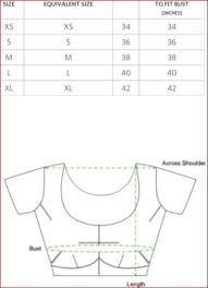 Blouse Stitching Measurement Chart Toffee Art