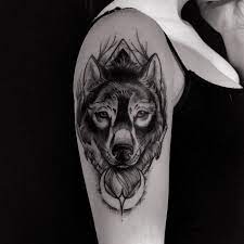 Wolf By Maxmauro Coldstreet Udine Maxmauro Neotraditional Wolf Tattoo Blackwork Moon Trees Sketch Art Drawing Bla Wolf Tattoos Black Tattoos Tattoos