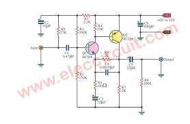 4 Preamplifier Circuits Using Transistors Eleccircuit Com First Transistor Circuit Transistors