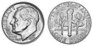 1951 Roosevelt Silver Dime Coin Value Prices Photos Info