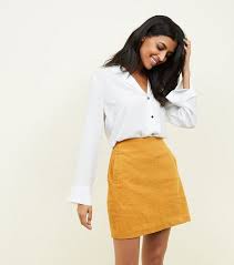 Black And Yellow Skirt Outfit Black Corduroy Mini Skirt Miniskirt Outfits Yellow Mini Skirt Mini Skirts
