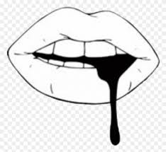 Decorate your laptops, water bottles, helmets, and cars. Lip Black Tint Aesthetic Sticker White Blood Dripping From Mouth Drawing Helmet Clothing Apparel Hd Png Download Stunning Free Transparent Png Clipart Images Free Download