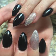 Black nails glitter nails acrylic nails nail designs simple designs. Updated 50 Elegant Black And Silver Nails August 2020