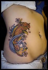 Henna tattoo designs on stomach. 15 Fish Tattoos For Stomach