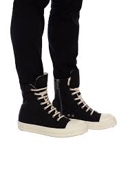 Bnib rick owens drkshdw ramones all black waxed canvas low top sneakers 40, 775$. Lace Up High Top Sneakers Rick Owens Drkshdw Vitkac Hk