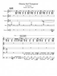 As partituras necessariamente incluem um ou mais pentagramas, que como o nome diz, possuem 5 linhas e 4 espaços. Free Sheet Music Omnia Sol Temperat By In Extremo Play And Download Any Time