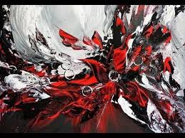Black And Red Paintings Easy Einfach Malen 3 Farben Abstract Easy Painting 3 Acrylics V146 Black And White And Red Youtube Abstract Red Abstract Art Easy Paintings
