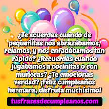 Feliz Cumpleanos Hermana Frases Felicidades Mensajes