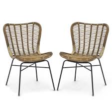 Sling Rattan Dining Chairs Set French Country Dining Chairs Striped Dining Chairs Rattan Dining Chairs