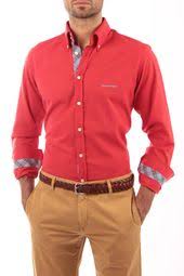 Madrid Espana Camisa Roja Hombre Ropa De Hombre Camisas