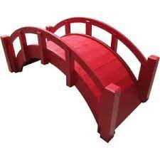 Samsgazebos 25 In Miniature Japanese Wood Garden Bridge In Red Mb Ds R The Home Depot Garden In The Woods Garden Bridge Arched Garden Bridge