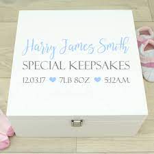Luxury Typography White Wooden New Baby Memory Box By Dreams To Reality Design Ltd Notonthehighstreet Com