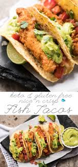 These healthy fish taco bowls are easy to prepare and packed with flavor! Gluten Free Low Carb Keto Fish Tacos Extra Crisp Keto Lowcarb Dairyfree Healthyrecipes Ketodinners Ta Paleohacks Recipes Mexican Food Recipes Food