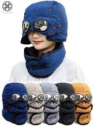 Free 2 Day Shipping Buy Luxtrada Thermal Winter Trapper Hat With Glasses Ski Hunting Trapper Hat Autumn Winter Cycling Outdoor Cap Winter Cycling Trapper Hats