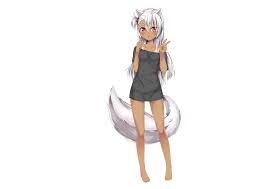 How about graphic previously mentioned. Wallpaper Anime Girls Animal Ears Tail Long Hair Red Eyes Silver Hair Dark Skin Tan Lines Original Characters 2000x1412 Iphone6s 1375991 Hd Wallpapers Wallhere