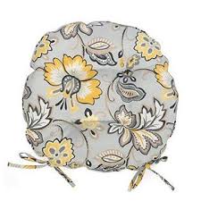 Maybe you would like to learn more about one of these? Patio Cushions Py4k5bb Gray Yellow Floral Garden Set Of 2 16 Inch Round Bistro Cushions With Ties Outdoor Patio Chair Pads