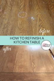 How To Stain A Wood Veneer Kitchen Table Top A Refinishing Diy Diy Table Top Kitchen Table Wood Refinishing Kitchen Tables