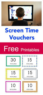Free Printable Screen Time Vouchers How To Balance Screen