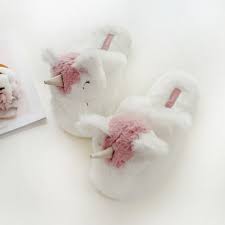 Kensie grey fuzzy faux fur flower house slippers m $15 $0 size: Cute Unicorn Slippers White Fuzzy Womens House Slippers