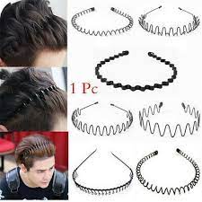 Tool Casual Headwear Wavy Headband Sports Metal Hairband Black Head Hoop Headband Hairstyles Long Hair Styles Men Hair Band