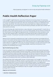 Reflection paper online writing service. Public Health Reflection Paper Essay Example