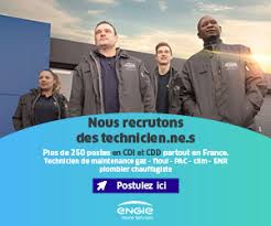 Offre D Emploi Engie Recrute Des Techniciens Plombiers Et Chauffagistes Maison Et Energie