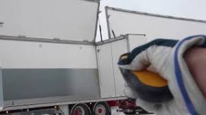Long lorry with open roof. New Truck With The Hydraulically Opening Roof Youtube