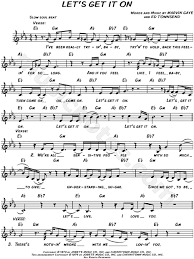 Marvin Gaye Let S Get It On Sheet Music Leadsheet In Eb Major Download Print Sku Mn0042087
