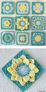 Floral Blocks Free Crochet Pattern Granny Square Crochet Patterns Free Granny Square Crochet Pattern Crochet Square Patterns