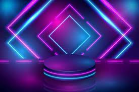 Abstract Neon Squares Background Design Background Design Square Background Neon Square
