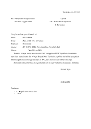 Contoh Surat Pengunduran Diri Sebagai Perangkat Desa Berbagi Contoh Surat