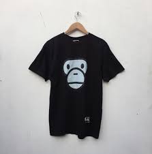 Bape new york 91 greene street | map new york, ny 10012 Bape A Bathing Ape Japanese Brand Rare Baby Milo Big Face Design T Shirt