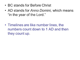 Understanding Timelines Unit 0 Timeline Human History Is Divided Into 2 Parts Called Bc And Ad Bc Ad Ppt Download