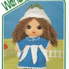Original Vintage Wendy Knitting Pattern 2546: Victoria Plum Fairy Toy Doll  in Double Knitting