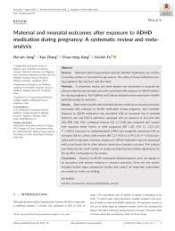 Pdf Maternal And Neonatal Outcomes After Exposure To Adhd