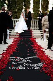 Wider Than Most 4 Ft W X 150 Ft L Black Aisle Runner Wedding Graduation 48 W X 150 L Puncture Resistant Red Wedding Theme Red Wedding Decorations Red And White Weddings