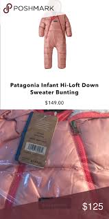 Patagonia Infant Hi Loft Down Sweater Bunting Sweaters Patagonia Jacket Patagonia