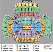 Philips Arena Concert Seating Chart With Rows Philips Arena