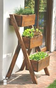 Ladder Box Herb Garden Box Garden Herb Ladder In 2020 Diy Wooden Planters Planter Box Designs Wooden Planters