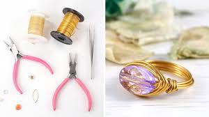 In this video, she shows you how to make a stunning moon ring. Make A Simple Wire Ring Diy Jewelry Making Tutorial Youtube