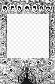 Download Premium Png Of Vintage Black And White Peacock Feather Png Frame Vintage Illustration Web Design Resources White Peacock